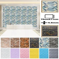 10pcs self adhesive 3d wall stickers thicken anti collision foam imitation brick marble wallpaper for home wall luxury diy decor