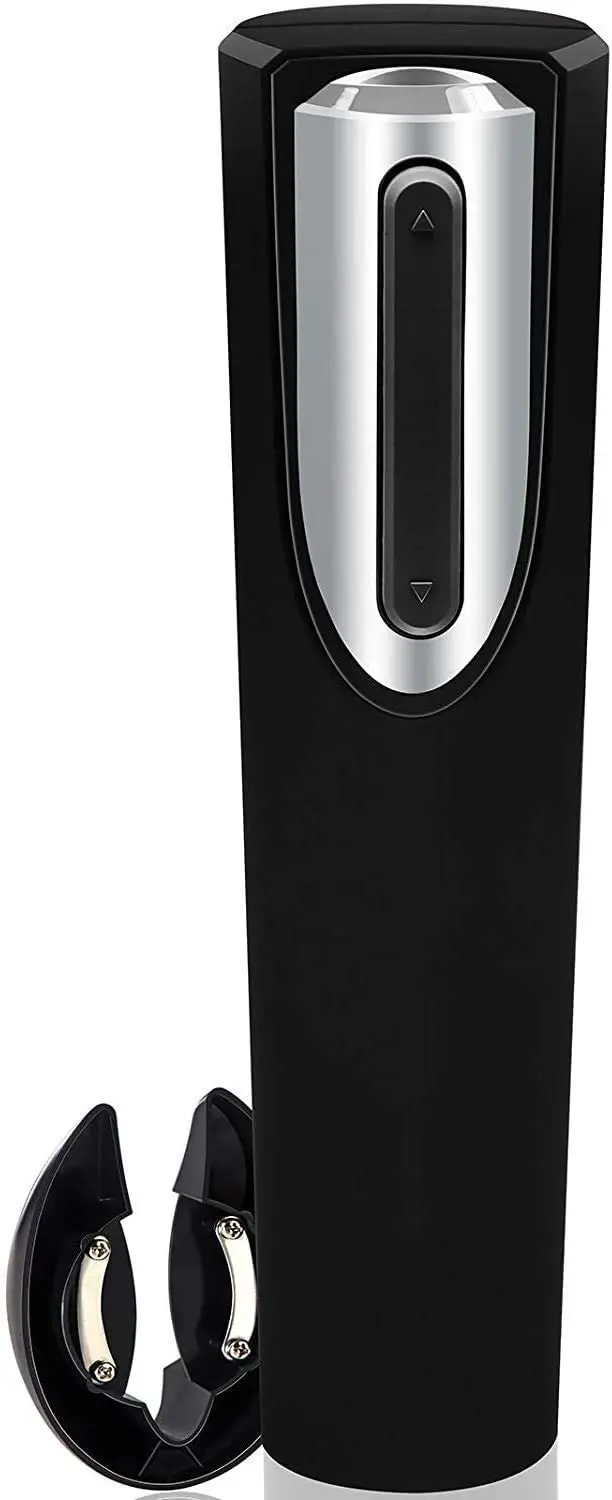 

VinFresco Black and Silver Cordless Wine Opener with Foil Cutter