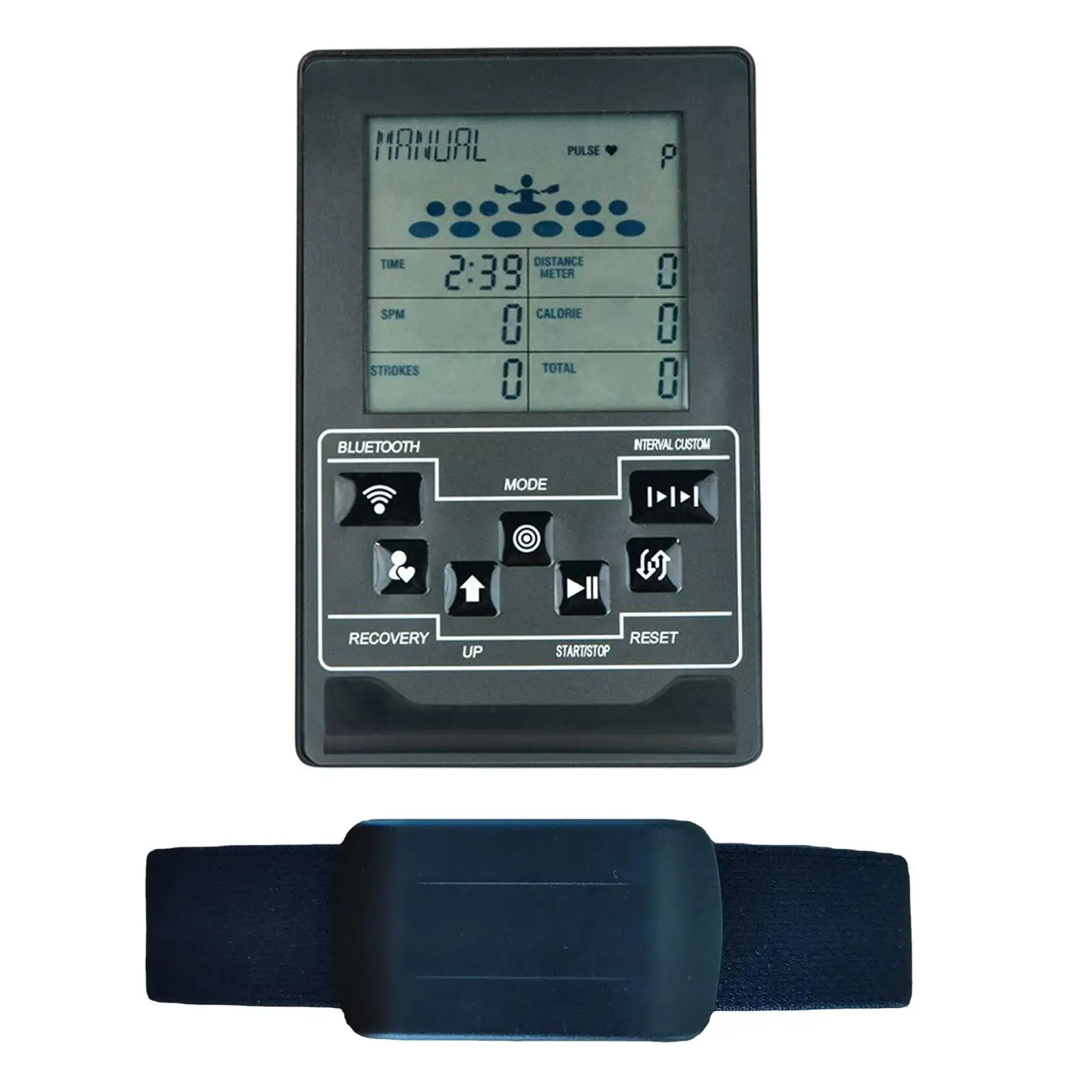 

Water Resistance Rowing Machine Counter Monitor Measurement Universal