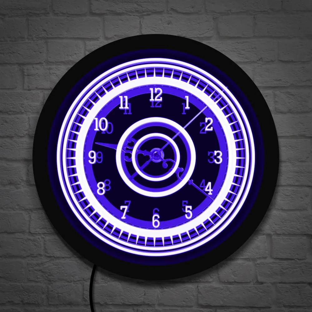 

Luminous 3D Wall Clock with Silent Non-Ticking Arabic Numerals Illuminated Edge Lit Bar Beer Neon Sign Wall Clock with LED Light