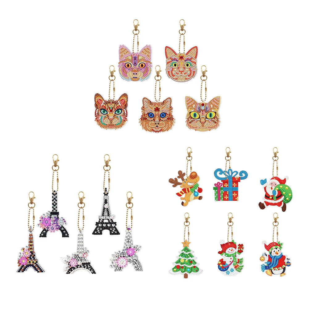 

Новый двусторонний брелок для ключей с алмазной вышивкой в виде мультяшных животных