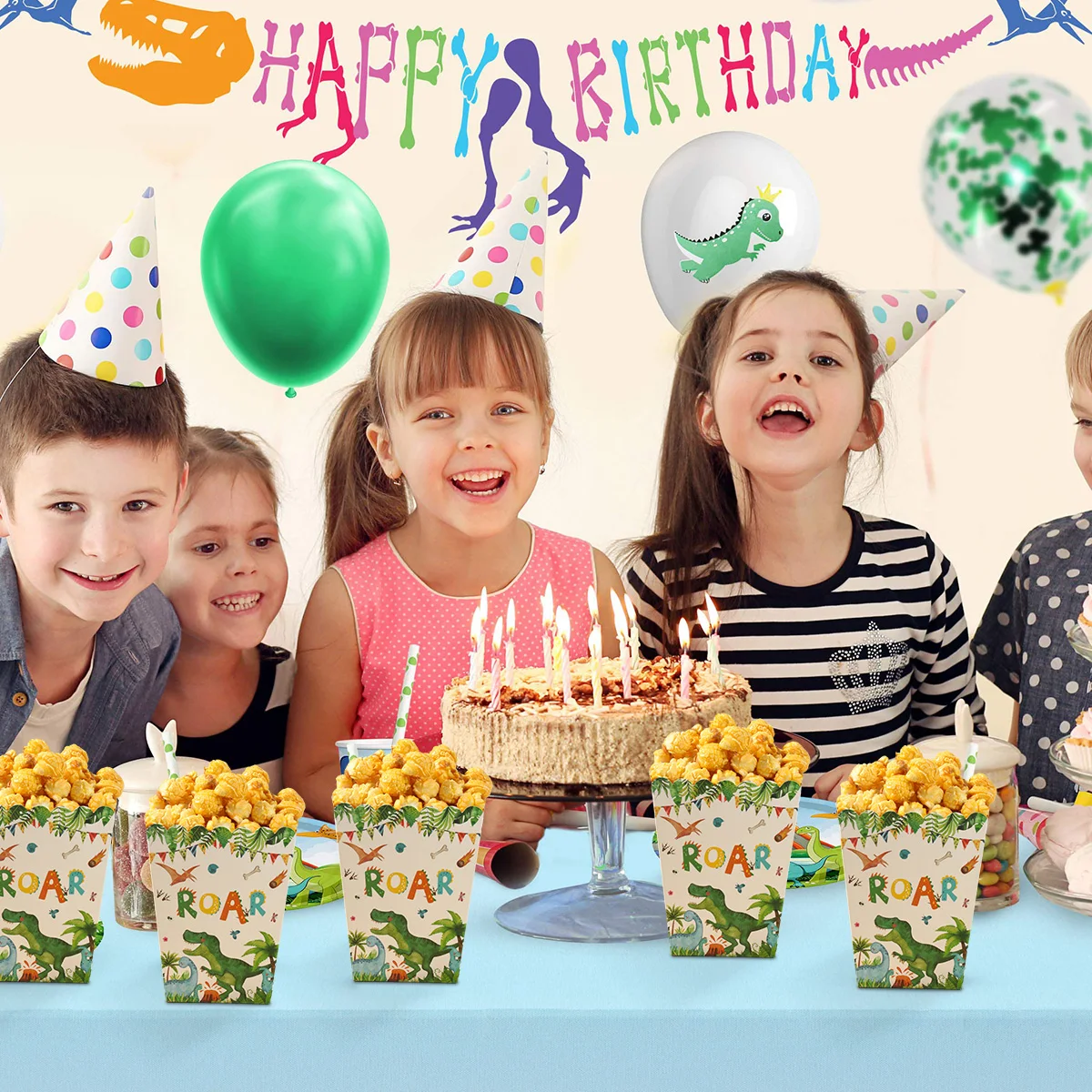 Примитивный динозавр коробка для попкорна мир Юрского периода искусственные