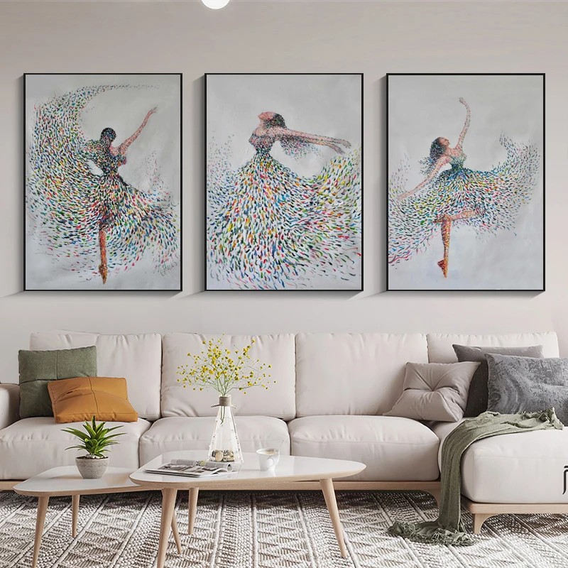 

Ballet Girl Posters and Prints Modern Abstract Minimalist Figure Canvas Painting Wall Art Pictures Home Bar Room Decoration