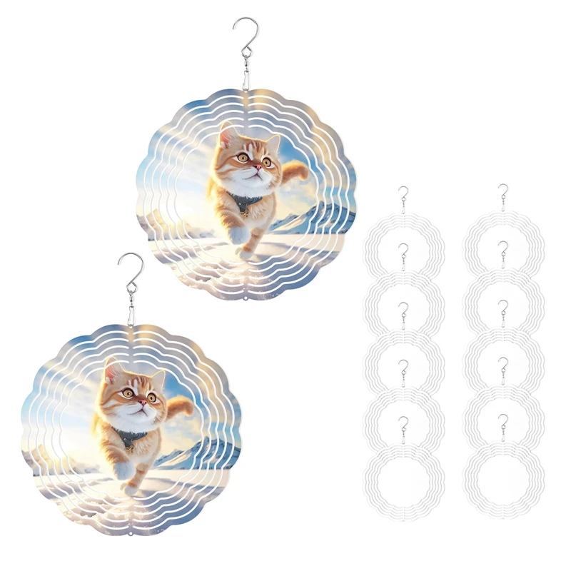 

12 шт./упаковка, 3d-спиннеры для украшения сада