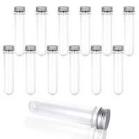 20pcs clear plastic test tubes 110ml reusable transparent container tubes for candy storage liquids bath salts