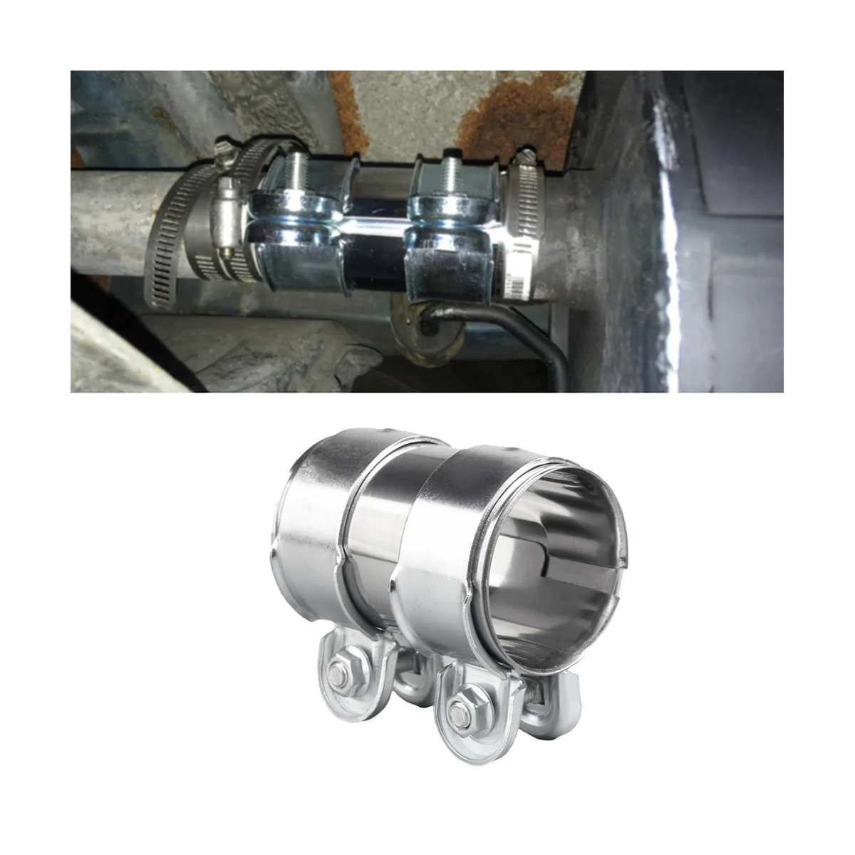 Автомобильный глушитель трубы двойной зажим соединитель 1K0253141B 1K0 253 141 М для Passat A4 A5 55x95 мм мотоциклетный турбо выхлопной зажим