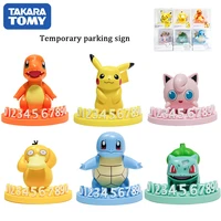 pokemon anime pikachu action figures kawaii car temporary parking sign moving number plate decorations childrens toys doll gift