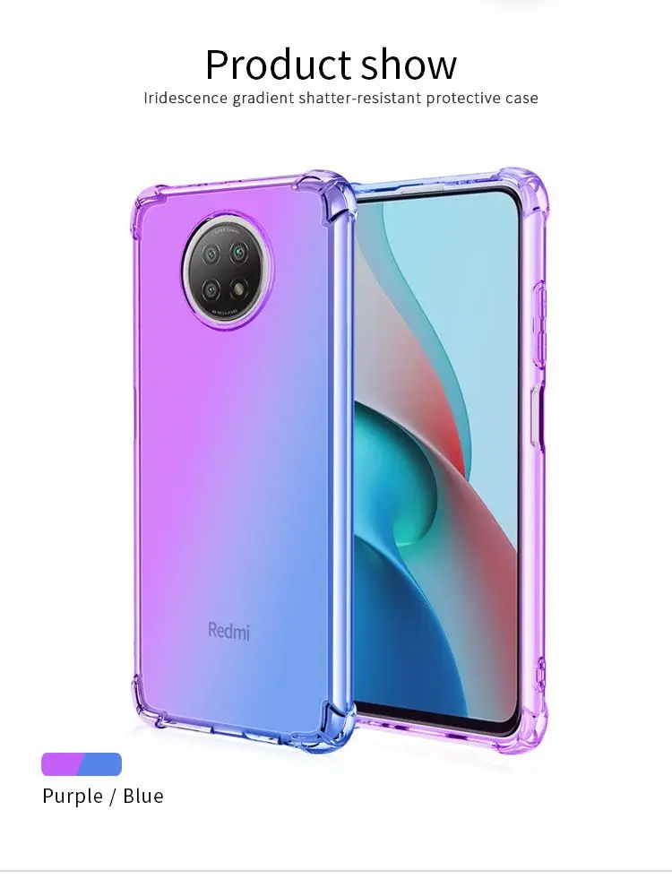 

Suitable For Moto Redmi Note9T 5G/Note95G Fusion Gradient Color Anti Drop Trendy And Fashionable Phone Case