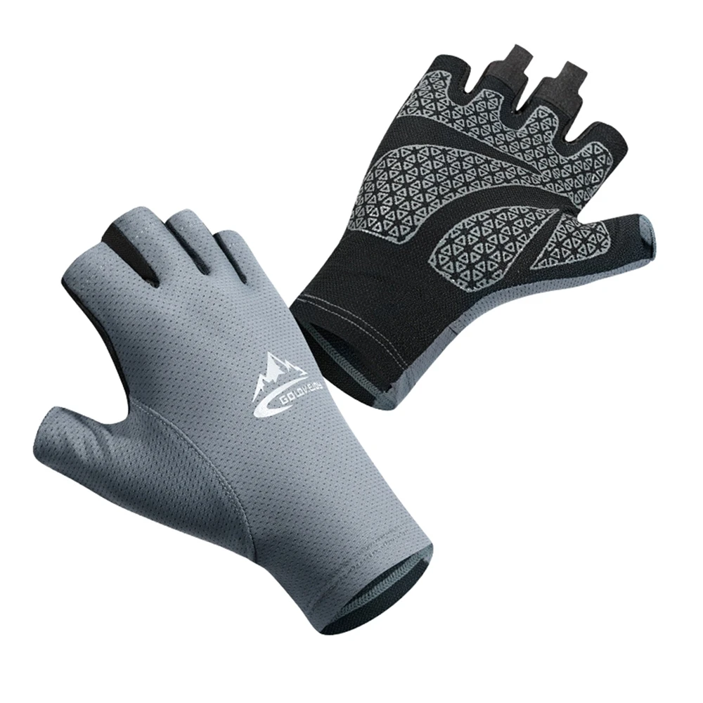 

Cycling Half-finger Gloves Men's Anti-slip Bicycle Gloves Summer Breathable Ice Silk Cool MTB Road Bike Sports Short Gloves
