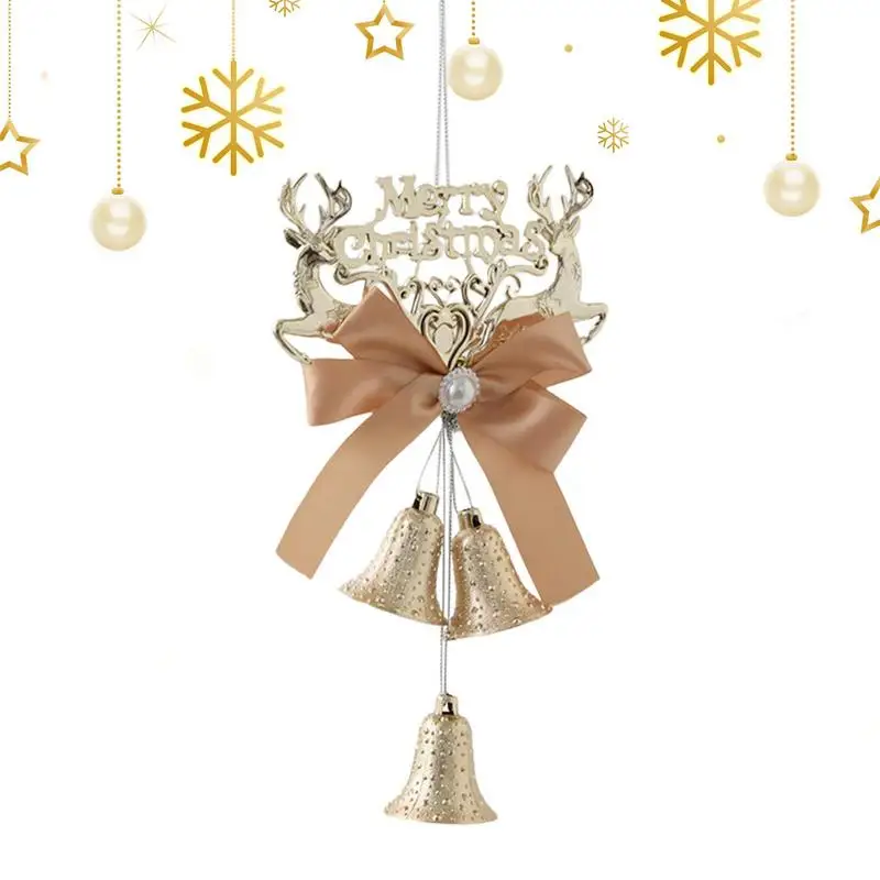 

Christmas Jingle Bells Reindeer Bell Wreath Christmas Bells DIY Craft Golden Lucky Decor Bells For Holiday Treat Gifts And