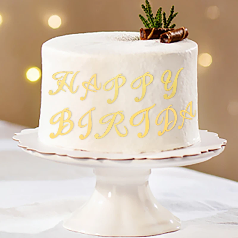 Золото акрил 26 шт. в больших количествах английские буквы украшение для торта