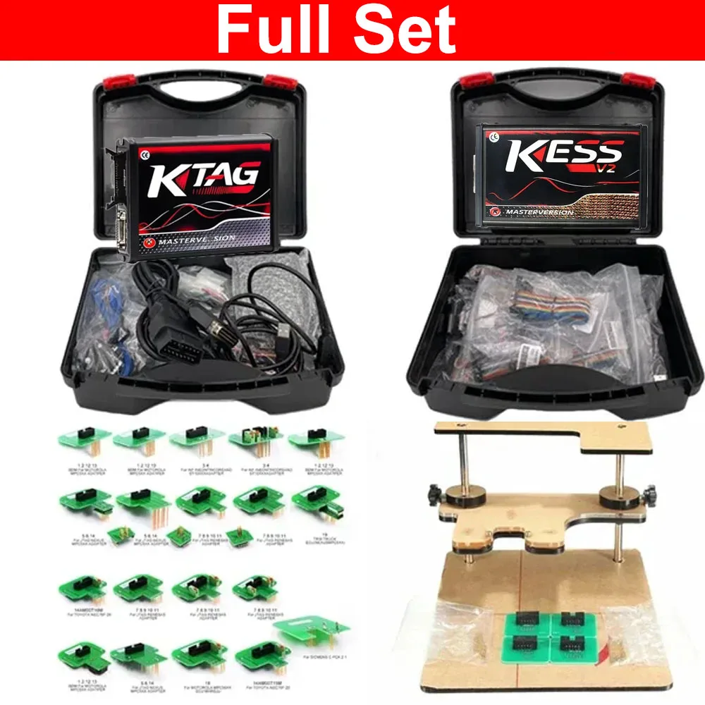 

Kess V2 V5.017 Online 2.80 EU Red KTAG 7.020 2.25 OBD2 OBD 2 Автомобильные грузовики ECU Настройка чипа Unlimited Ремкомплект с ящиком для инструментов