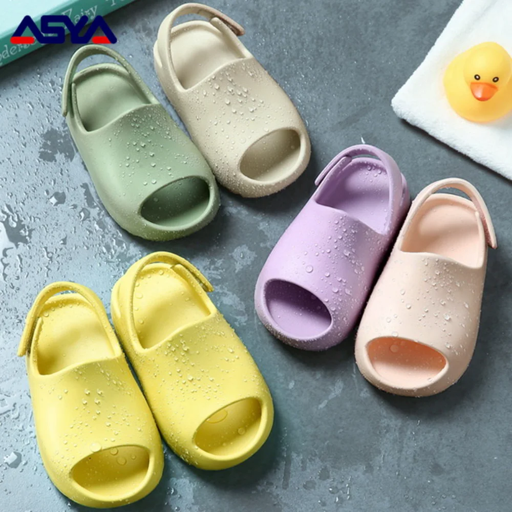 

ASYAPOY Kids Sandals Baby Toddler Slip-on Fashion Boys Girls Foam Beach Summer Slides children Lightweight Water Shoes