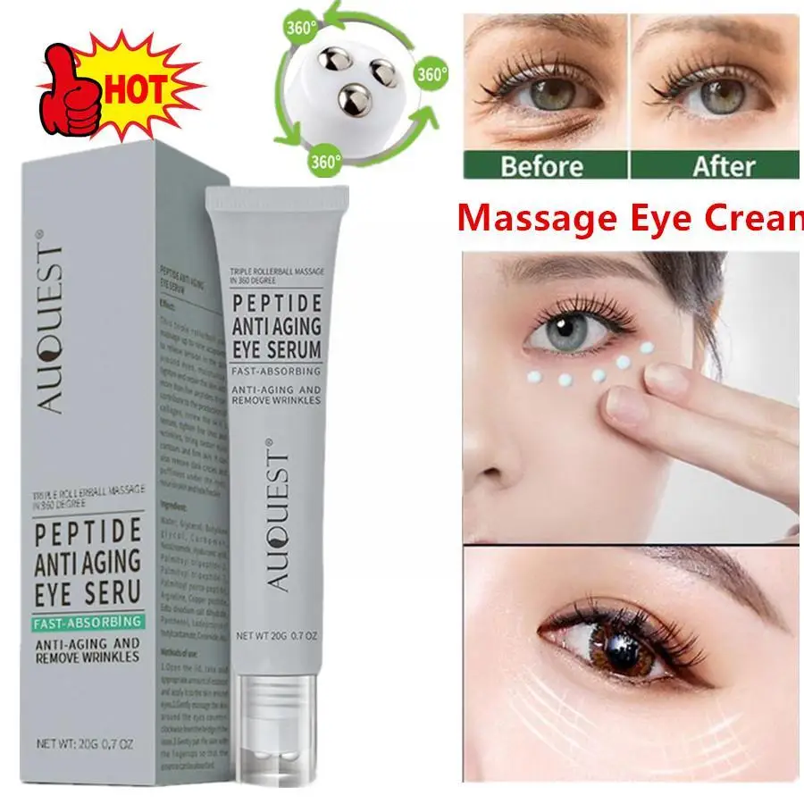 

AuQuest Peptides Instantly Eye Cream Anti Dark Circle Eye Gel for Firming Wrinkles Anti-Puffiness Eye Care 20g H5V0