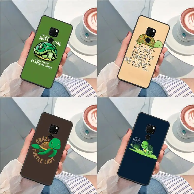 

Crazy Turtle Lady Coque Accessories Phone Case For Huawei G7 G8 P7 P8 P9 P10 P20 P30 P50 Lite Mini Pro P Smart Plus Coves