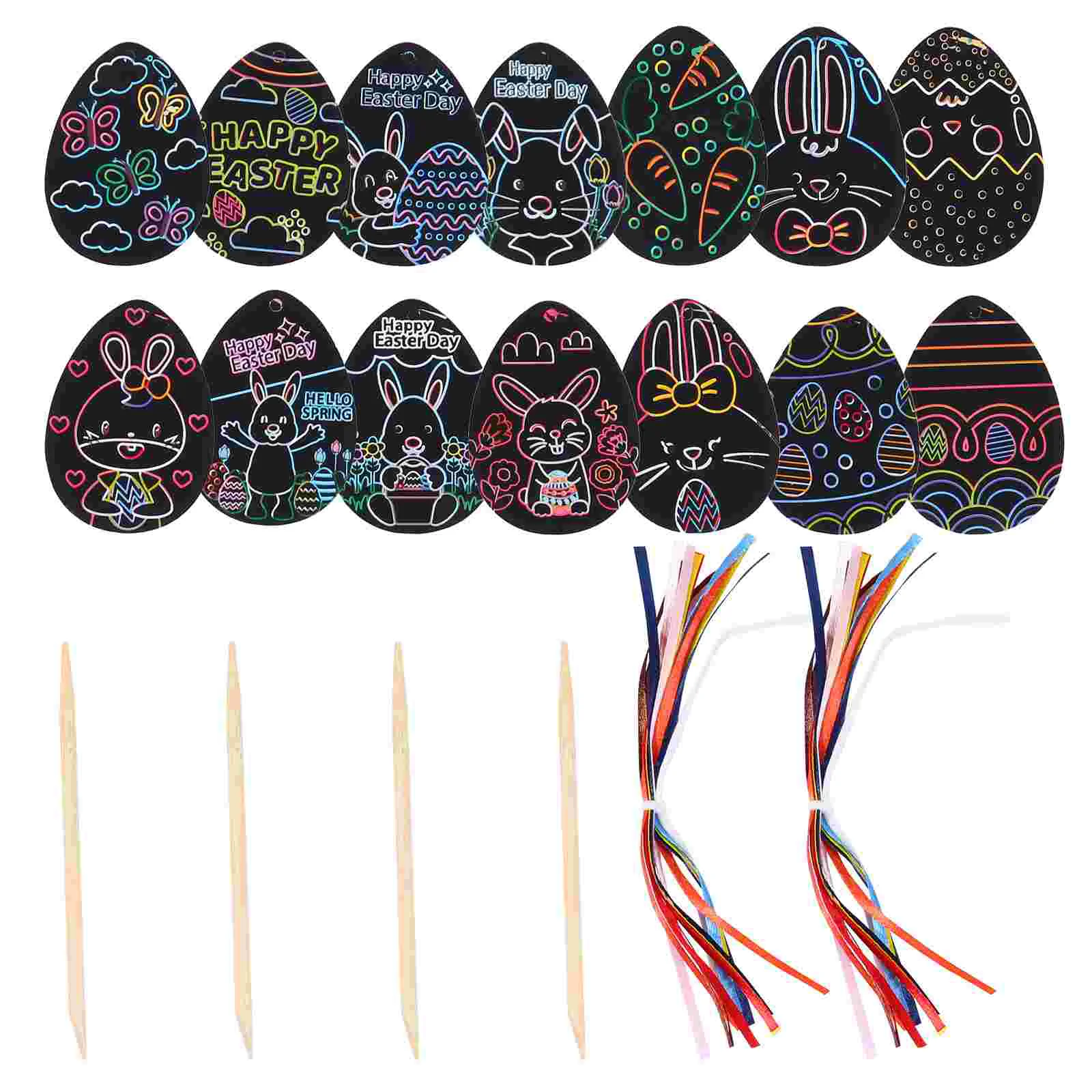 

Scratch Papereastersheets Off Padkids Black Color Drawing Party Decorations