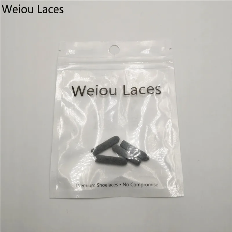 WeiouLace Decorative Tips 22*5MM Grey Glitter Reflective Plastic String Aglets Night Run Athlete Rope Heads 100pcs/lot Wholesale