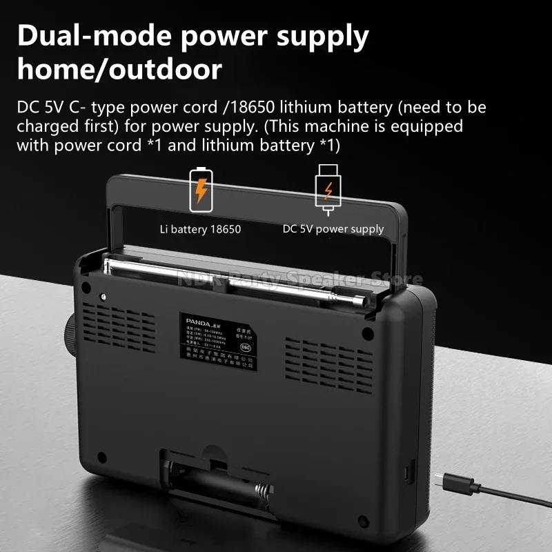 Полнодиапазонное портативное радио FM MW SW для пожилых людей настольная