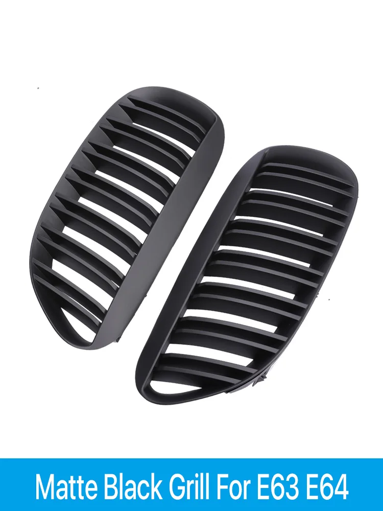 

M6 Front Kidney Radiator Grill Bumper Fcelift Matte Black Grille Cover For BMW 6 Series E63 E64 2004-2010 645ci 650i Accessories