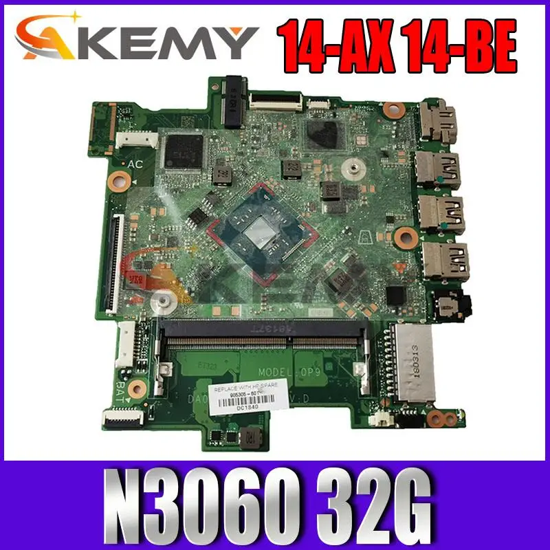 

Материнская плата для ноутбука HP Stream 14-AX 14-BE 14T-AX 905305-601 905305-501 DA0P9MB16D0 с N3060 32GeMMC