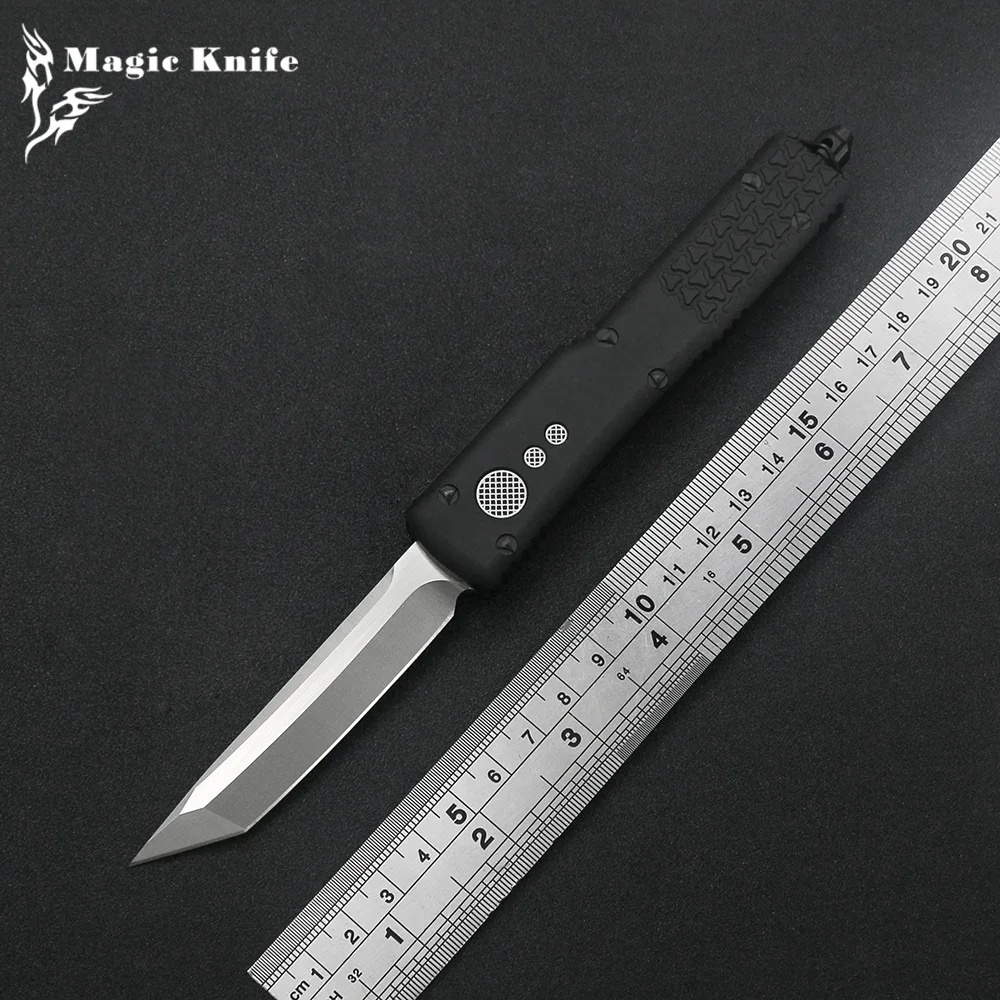 

Magic UT Portable Outdoor OTF Camping Tactical Self-defense Survival Knife CNC Aviation Aluminum Handle D2 Blade EDC Tool