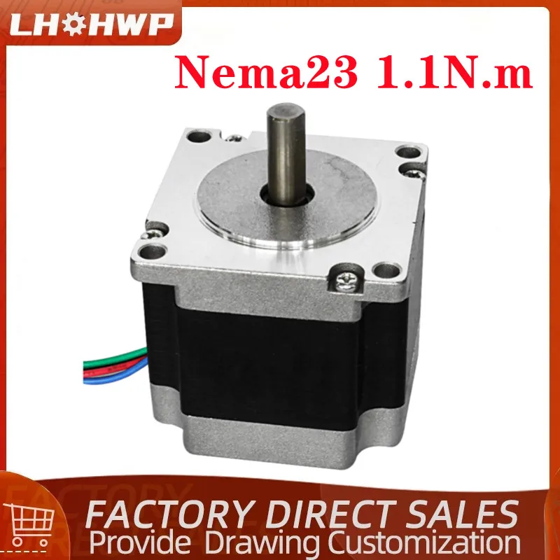 

Драйвер шагового двигателя Nema 23, 56 мм 2-фазный 1,1 нм 3 А, 4-проводной кабель для 3D-принтера, лазерного измельчения, плазменной резки