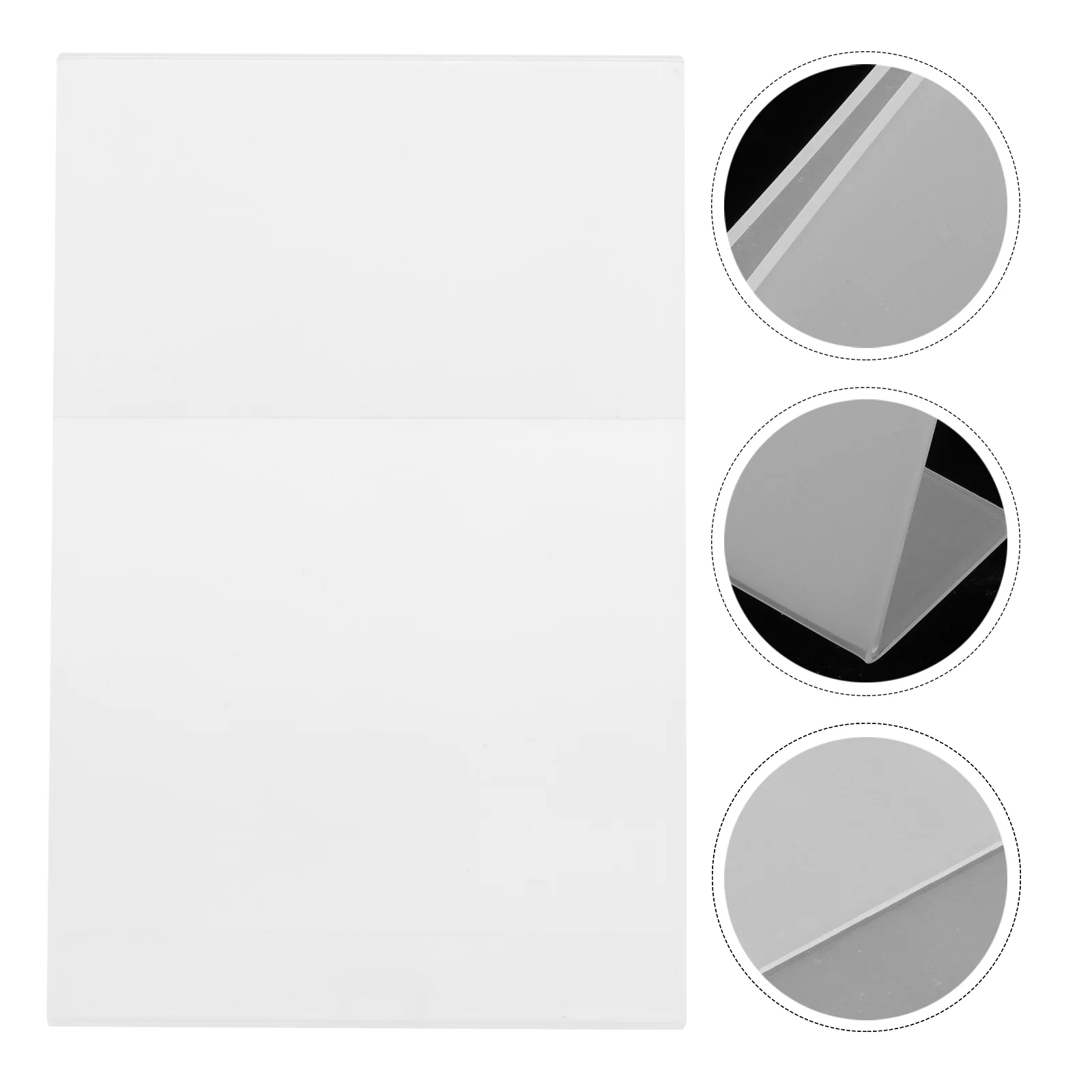

6Pcs Acrylic Sign Holder L-Shape Menu Display Stand A6 Business Cards Holders