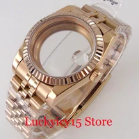 rose gold fluted watch case fluted polish bezel 36mm39mm fit nh35a nh36a eta2836 2824 miyota 8215 821a dg jubilee oyster band