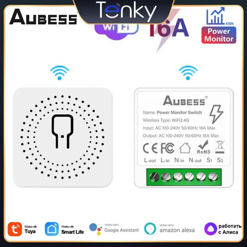 

Tuya Wifi Tuya Smart Mini Tuya Wifi Switch With Energy Monitor 16a 2-way Control Smart Life Control Timer Switch Module Timer