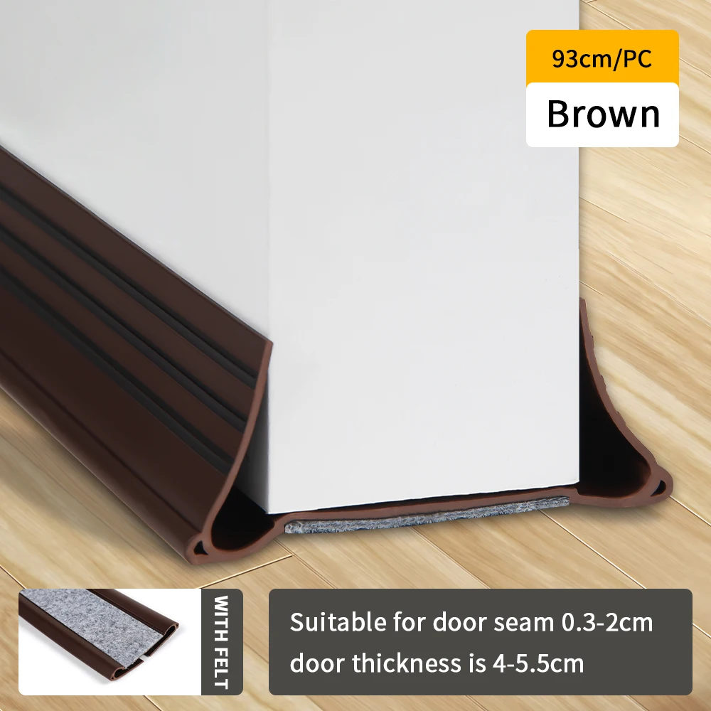

Уплотнитель под дверью, нижняя защита, ограничитель сквозняков, уплотнительная лента 93*5 см, войлочная термоизоляция, домашняя пробка для защиты от сквозняков