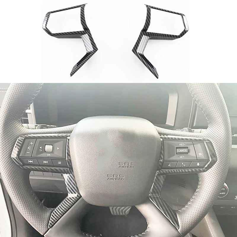 

For Mitsubishi Outlander 2023 ABS Chrome Steering Wheel Button Cover Trim Stickers Car Styling Accessories