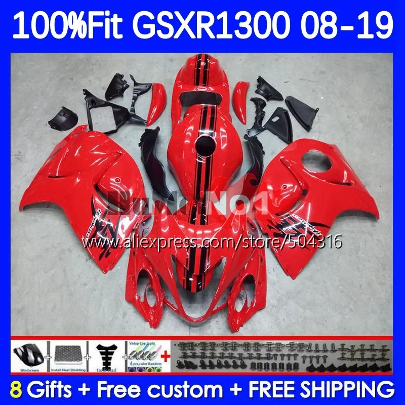 

Фоды для SUZUKI Hayabusa GSXR 1300 CC 30No.94, красные глянцевые Обтекатели GSXR1300 08 09 10 11 12 13 2014 2015 2016 2017 2018 2019