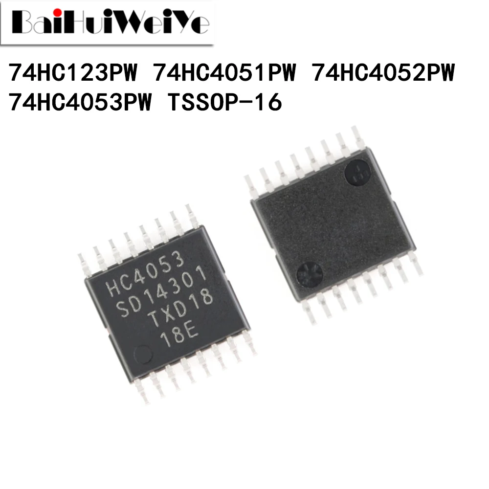 Новый чипсет HC123 HC4051 HC4052 HC4053 74HC123PW 74HC4051PW 74HC4052PW 74HC4053PW TSSOP-16 SMD хорошего качества, 10 шт.