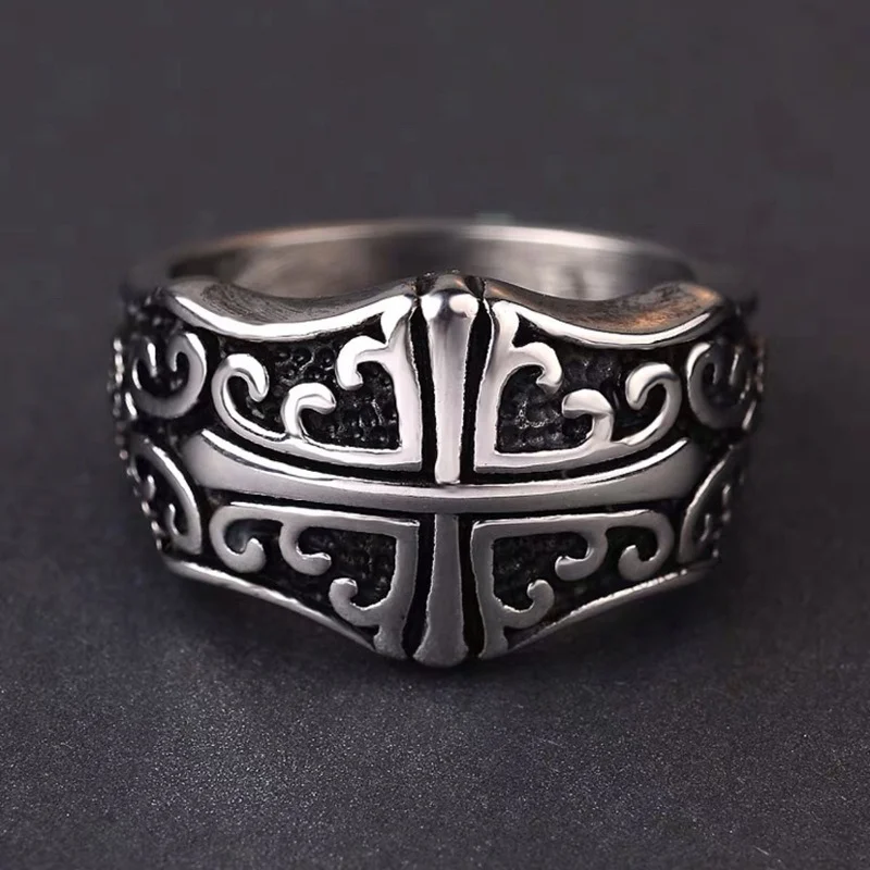 

Винтажное серебряное кольцо в стиле панк, мужское властительное кольцо на указательный палец в стиле хип-хоп