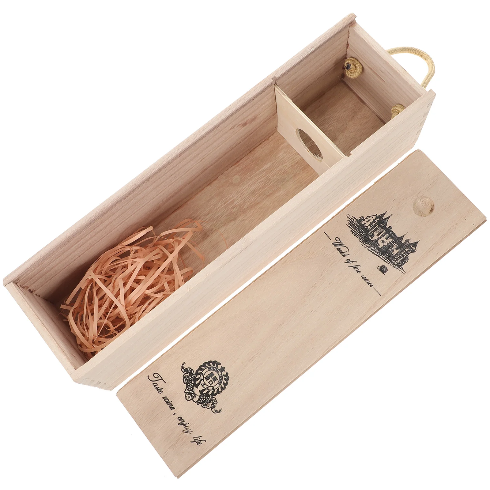 

Wooden Box Wood Boxesgiftslid Container Carrier Unfinished Handle Drop Decorative