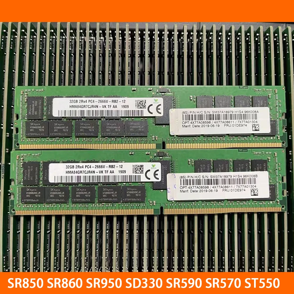 

Server Memory For IBM SR850 SR860 SR950 SD330 SR590 SR570 01DE974 7X77A01304 32G 32GB 2RX4 PC4-2666V-R DDR4 2666 RDIMM
