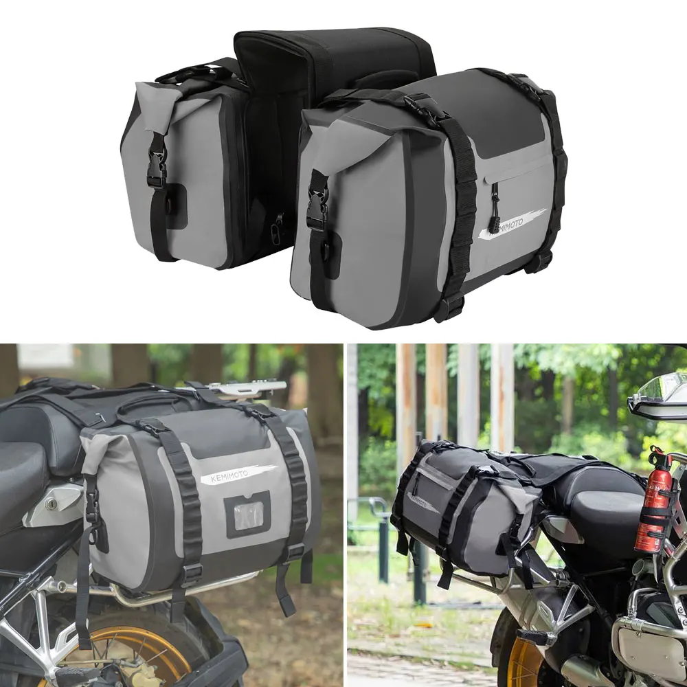 For BMW R1200GS Motorcycle Saddlebag Back Seat Luggage Side Bags Multifunctional Waterproof PVC For F800GS F750GS CBR400 KLR650