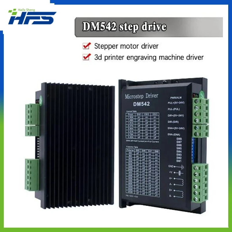 

DM542 Nema23 Hybrid Stepper Motor Driver Controller Board Stepping Engine Drive Module for CNC Engraving