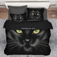 design 3d comforter bedding sets cute bed linen animal black cat adult kids duvet cover set quilt cover 23pcs