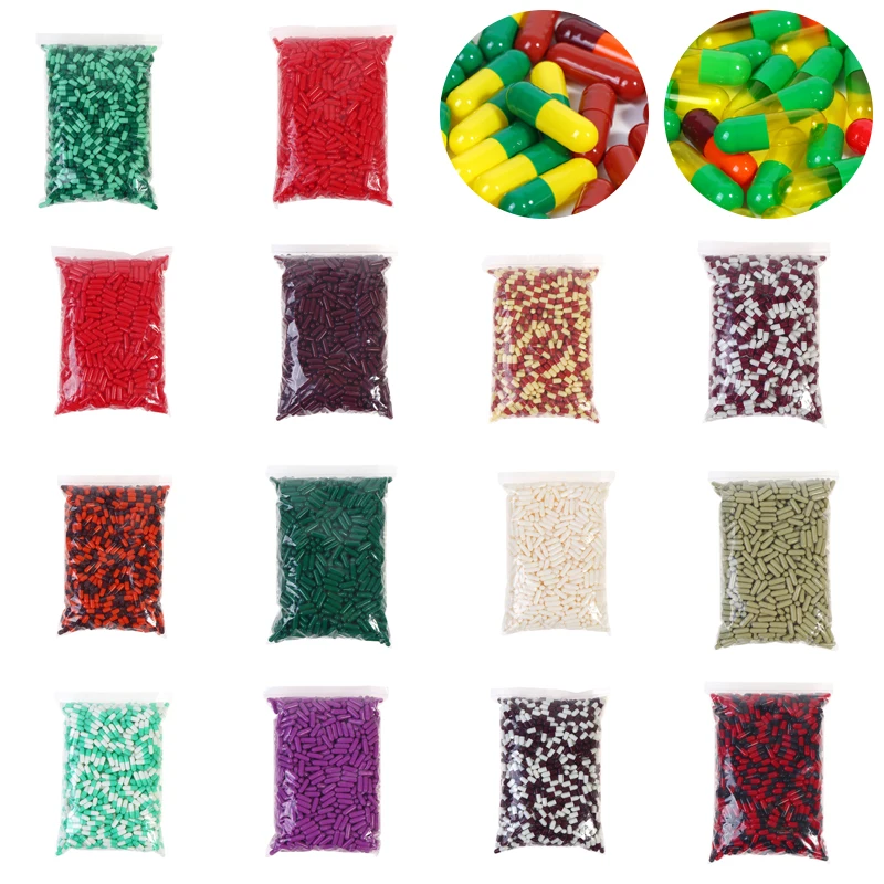 

Пустые желатиновые капсулы размером 0 #, 1000 шт./упаковка, красные, прозрачные, белые, зеленые, красные, белые, красные, желтые, красные, черные Пустые твердые желатиновые капсулы