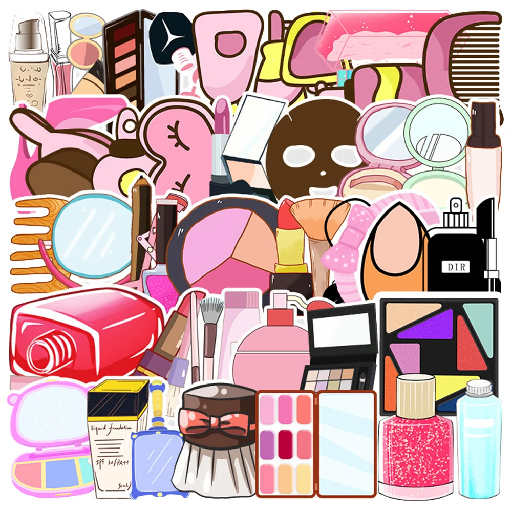 

10/30/50PCS Cartoon Small Fresh Ins Style Cosmetics Graffiti Stickers Bicycle Scooter Helmet Laptop Computer Wholesale