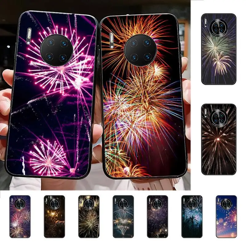

Fireworks Phone Case for Huawei Mate 20 10 9 40 30 lite pro X Nova 2 3i 7se