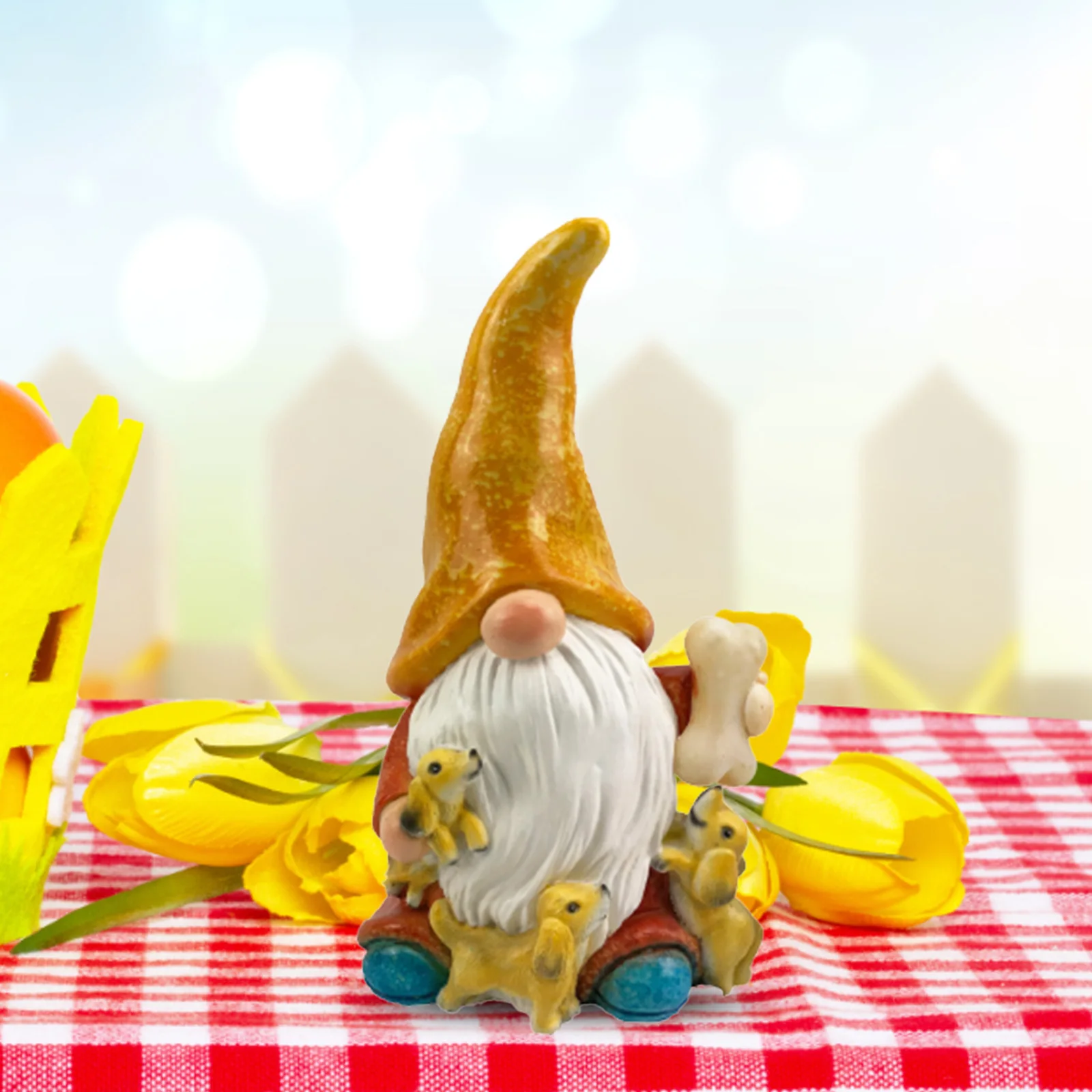 

Solar Resin Garden Decoration Art Crafts Luminous Landscape Dwarf Figurines Ornaments Gifts Waterproof for Holidays Housewarming