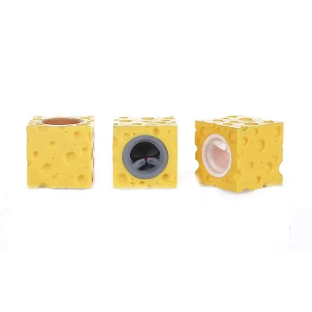 Pop Up Funny Mouse And Cheese Block Squeeze Anti-stress Toy Hide And Seek Figures Stress Relief Fidget Toys For Kids Adult 5