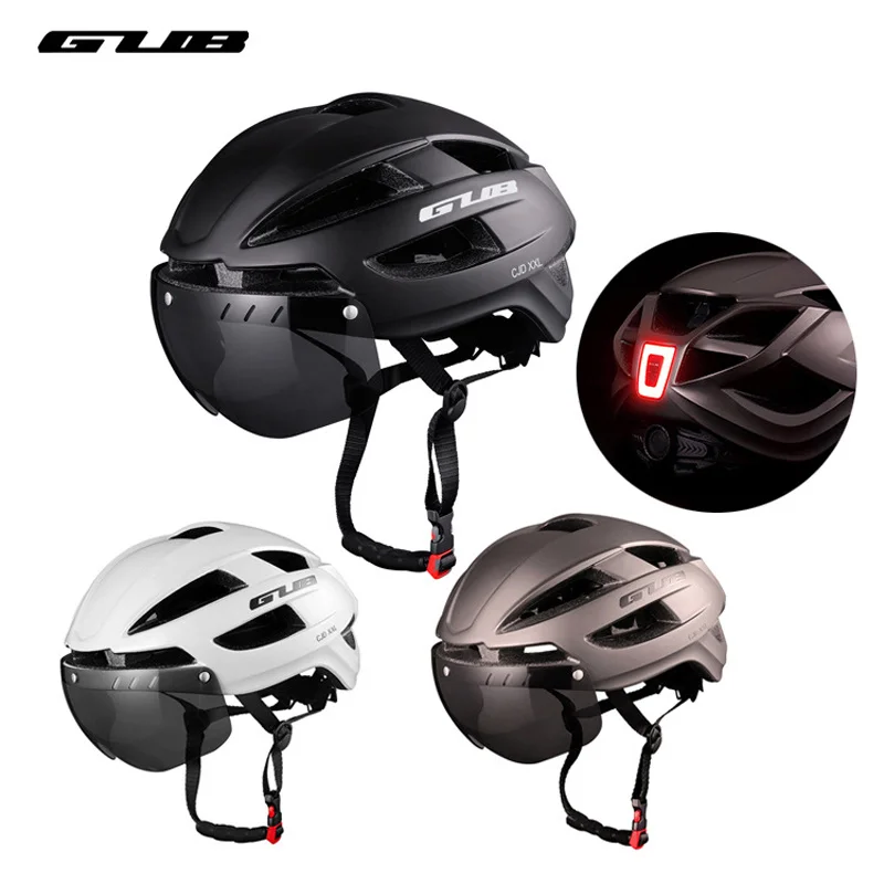 

LED Warning Light Bicycle Magnetic Windscreen Helmet Helmet Enlarged And Widened One Piece Helmet With Large Head Circumference
