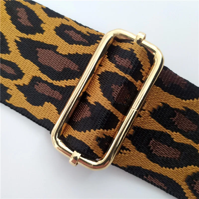 80-130cm Leopard Print Wide 5Cm Strap Adjustable Lengthened Women's Bag Accessories Long Strap Crossbody Replacement Strap