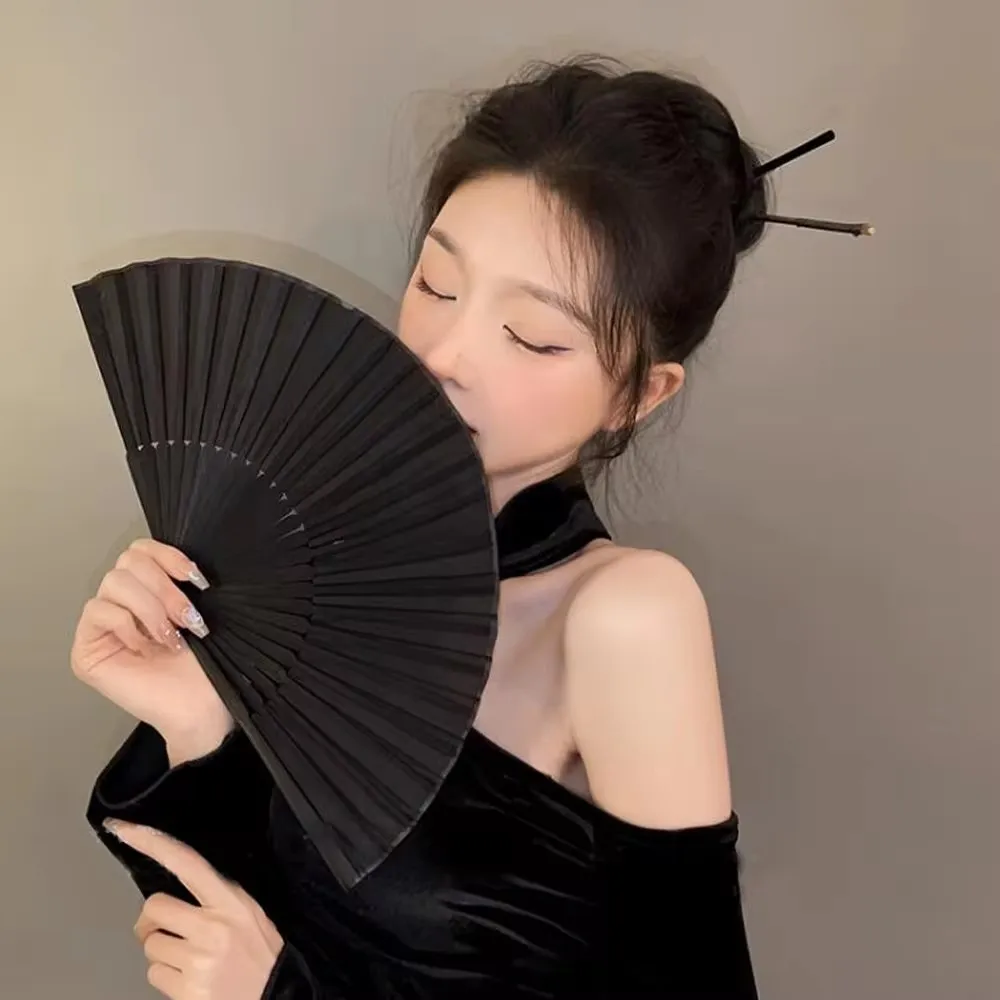 Винтажный ручной веер бамбуковый складной бумажный портативный в китайском