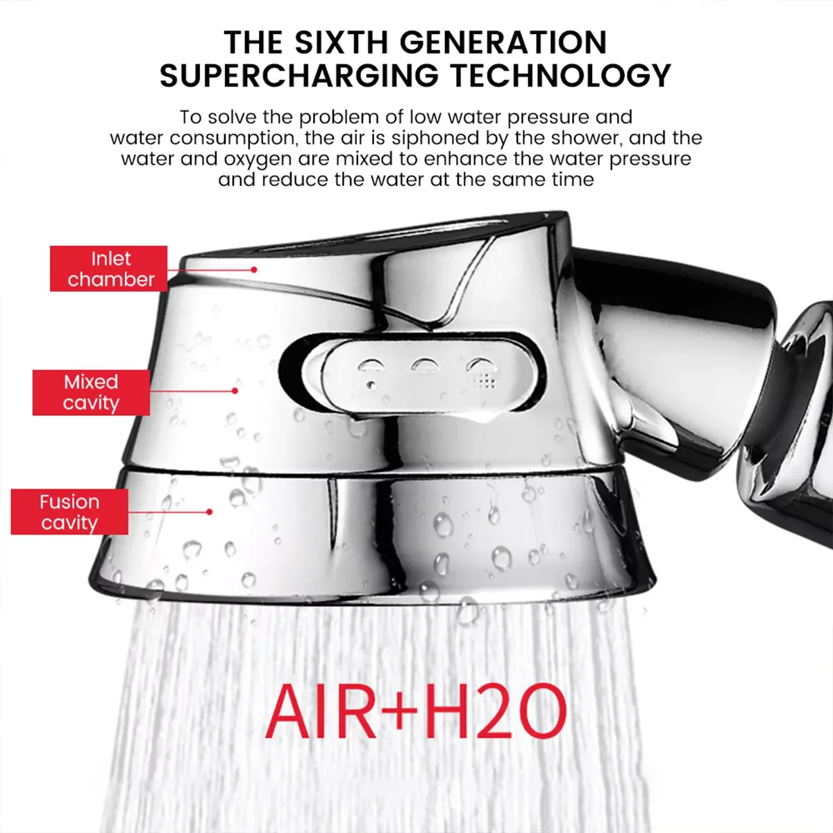 

New in 2022 Shower Head High Pressure Water Saving Perforated Free Bracket Hose Adjustable Bathroom Accessories Shower Set