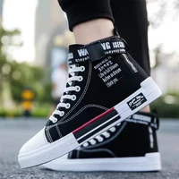 new high top men teens casual shoes canvas breathable sneakers skateboard cushion basketball running jogging footwear travel