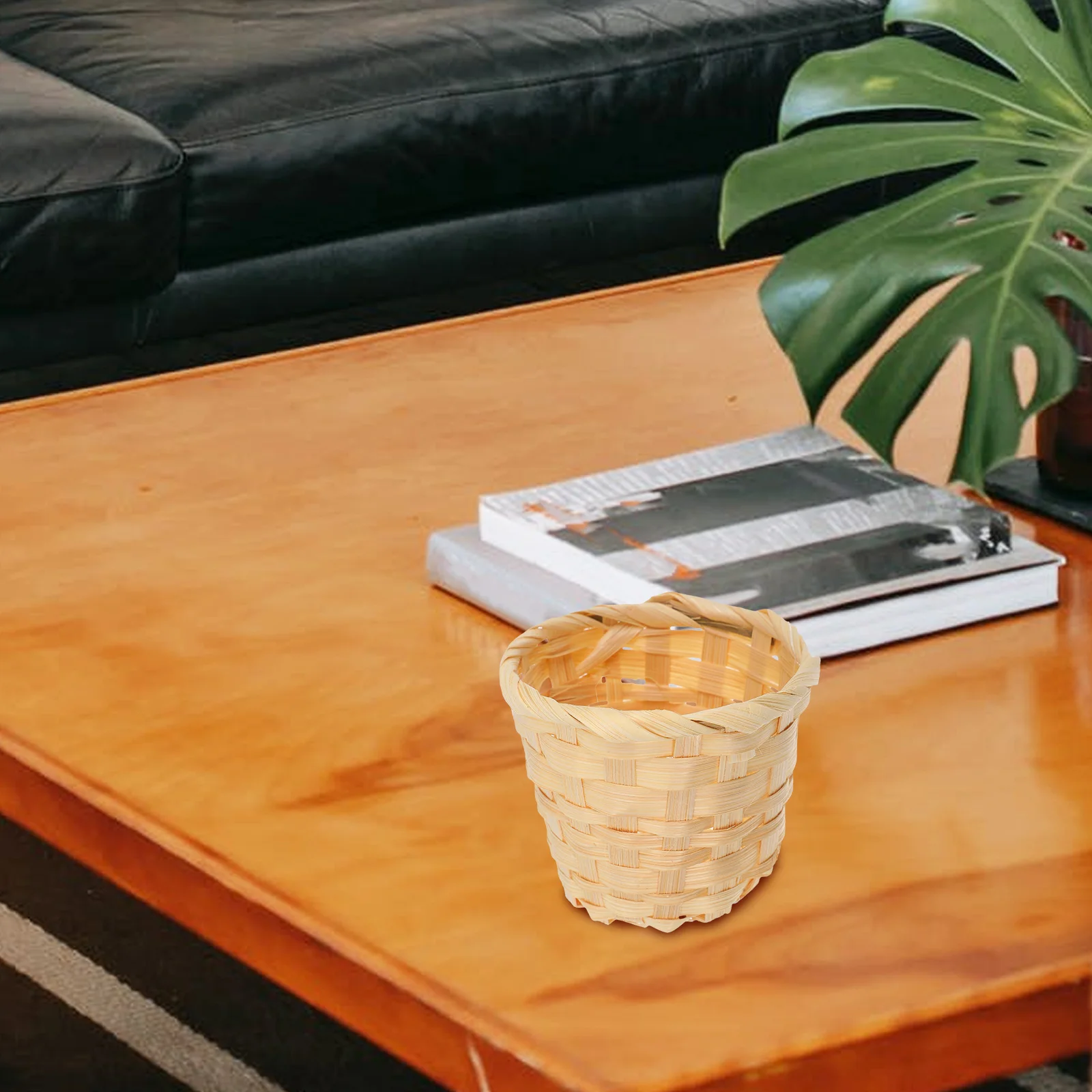 4 шт. тканая корзина для хранения плетеная мини-подарка пикника настольный